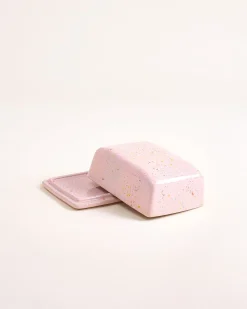 Outlet Alojamento Butterdose gesprenkelt rosa Butterdosen