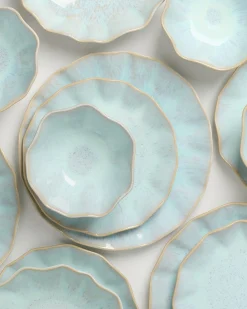 Discount Areia Geschirr-Set shell 24-teilig Geschirrset Für 6 Personen