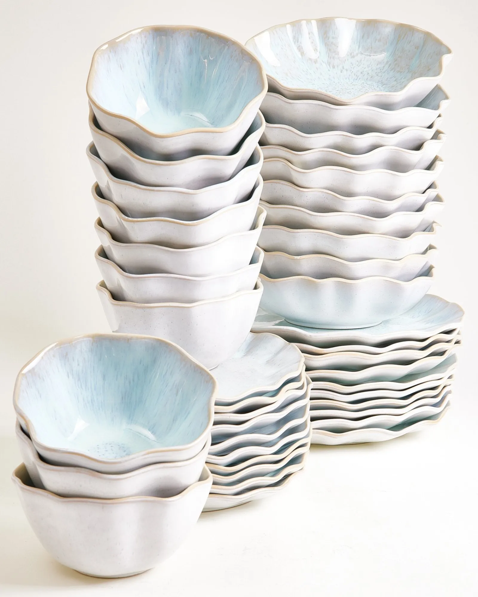 Best Areia Geschirr-Set shell 40-teilig Geschirrset Für 10 Personen