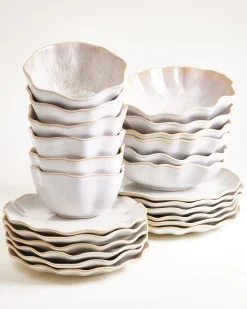 New Areia Geschirr-Set shell 24-teilig Geschirrset Für 6 Personen