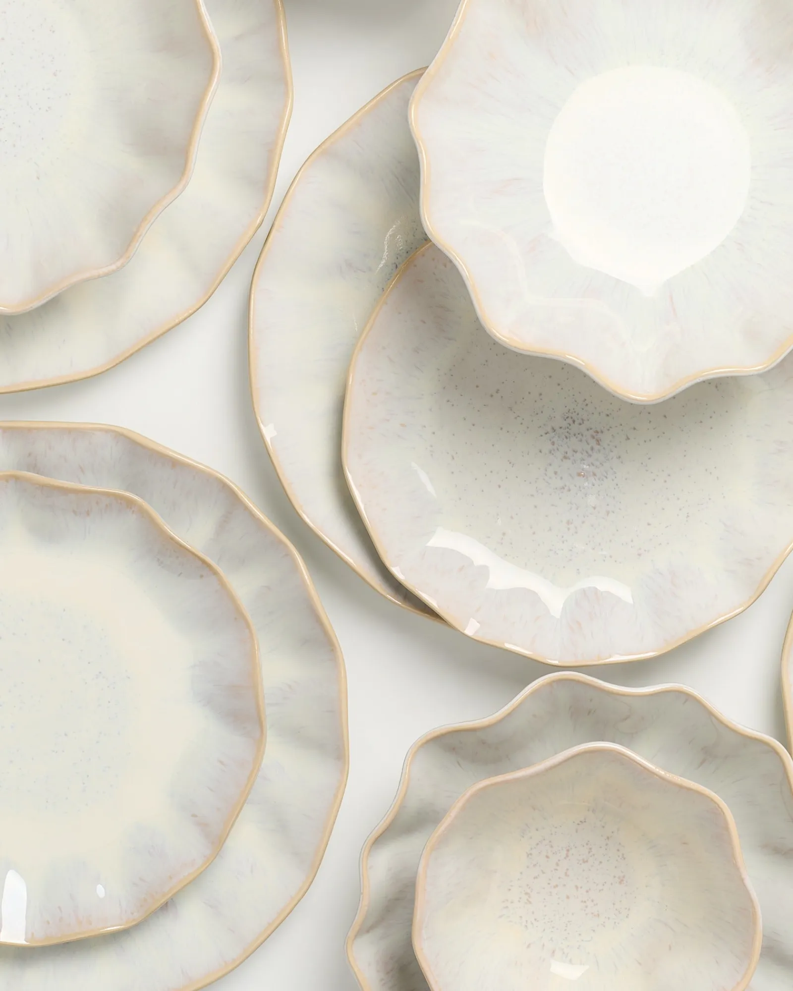 New Areia Geschirr-Set shell 24-teilig Geschirrset Für 6 Personen