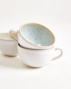Clearance Areia 6-Piece Set Cappuccino Cup & Small Saucer classic azure Tassen-Sets|Tassen Mit Untertassen