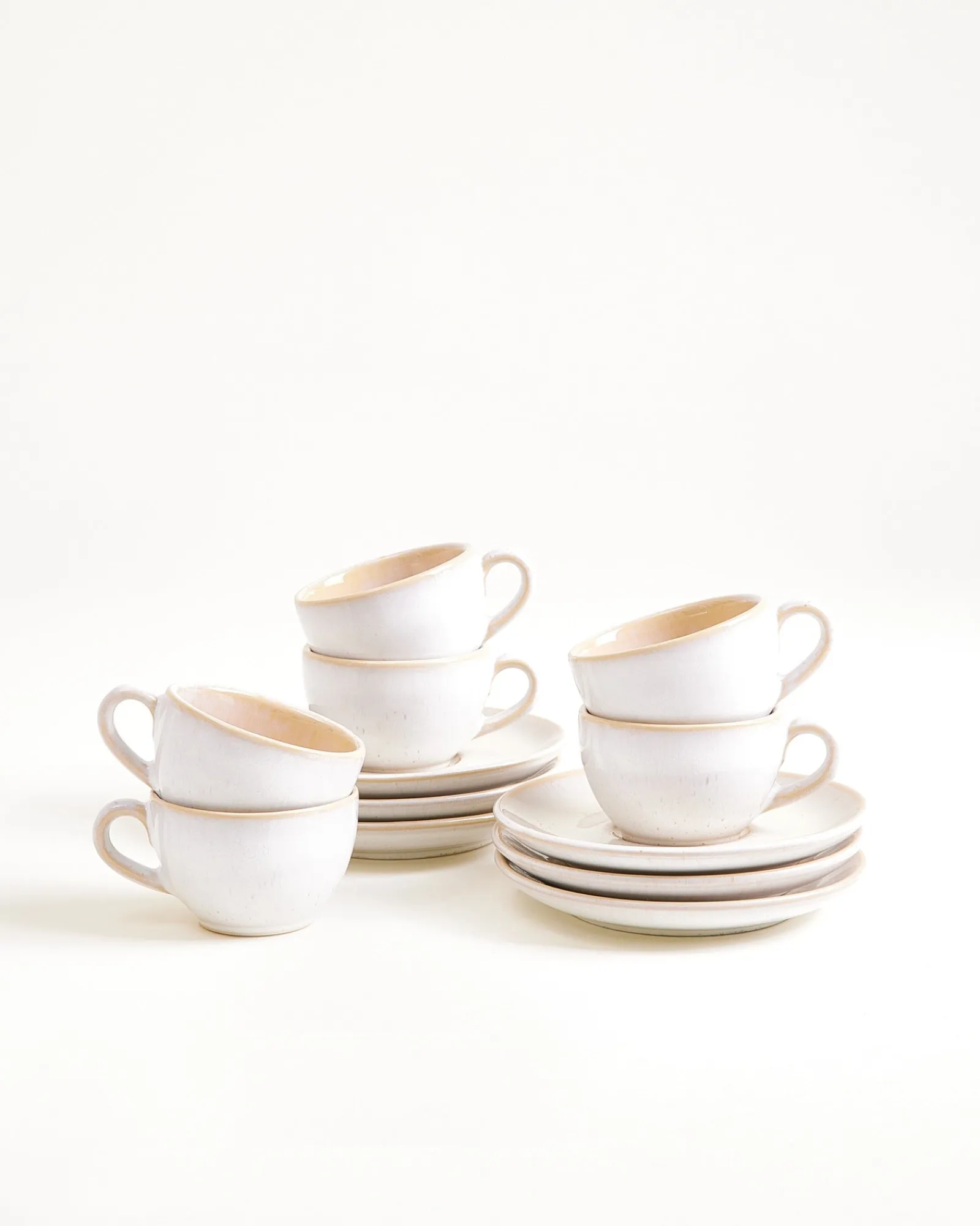Best Areia 6-Piece Set Espresso Cup & Espresso Saucer classic Tassen-Sets|Tassen Mit Untertassen