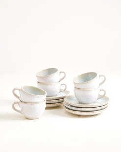 Discount Areia 6-Piece Set Espresso Cup & Espresso Saucer classic azure Tassen-Sets|Tassen Mit Untertassen