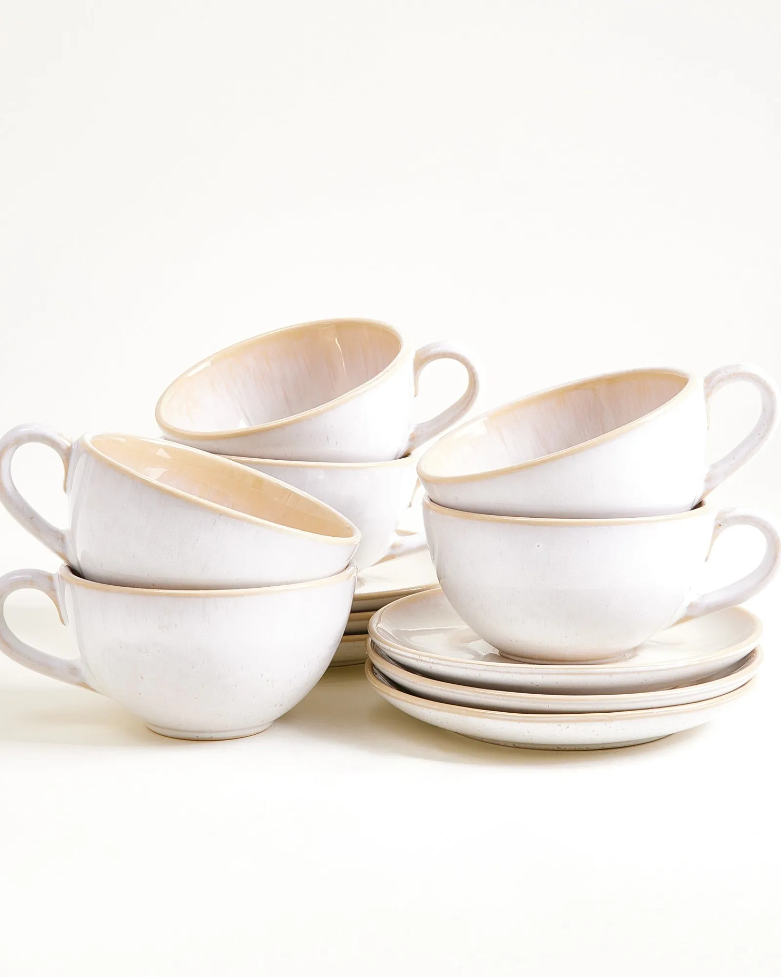 Sale Areia 6-Piece Set Teacup & Large Saucer classic Tassen-Sets|Tassen Mit Untertassen