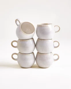 Hot Areia - Set of 6 Espressomugs white Tassen-Sets