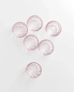 Sale Calma - Set of 6 glass small swirl rosé Gläser Sets %|Kleine Gläser