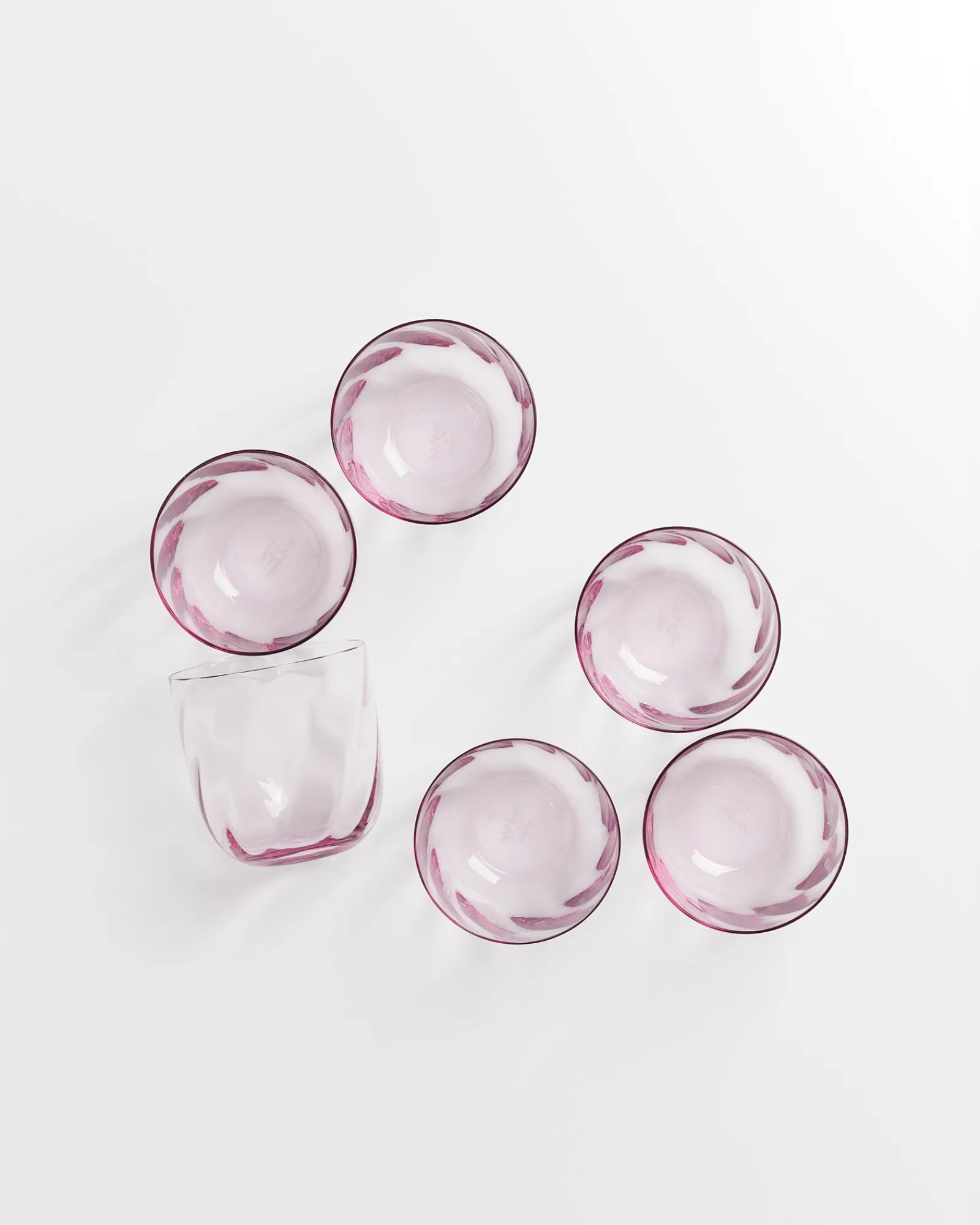 Outlet Calma - Set of 6 glass small swirl Kleine Gläser