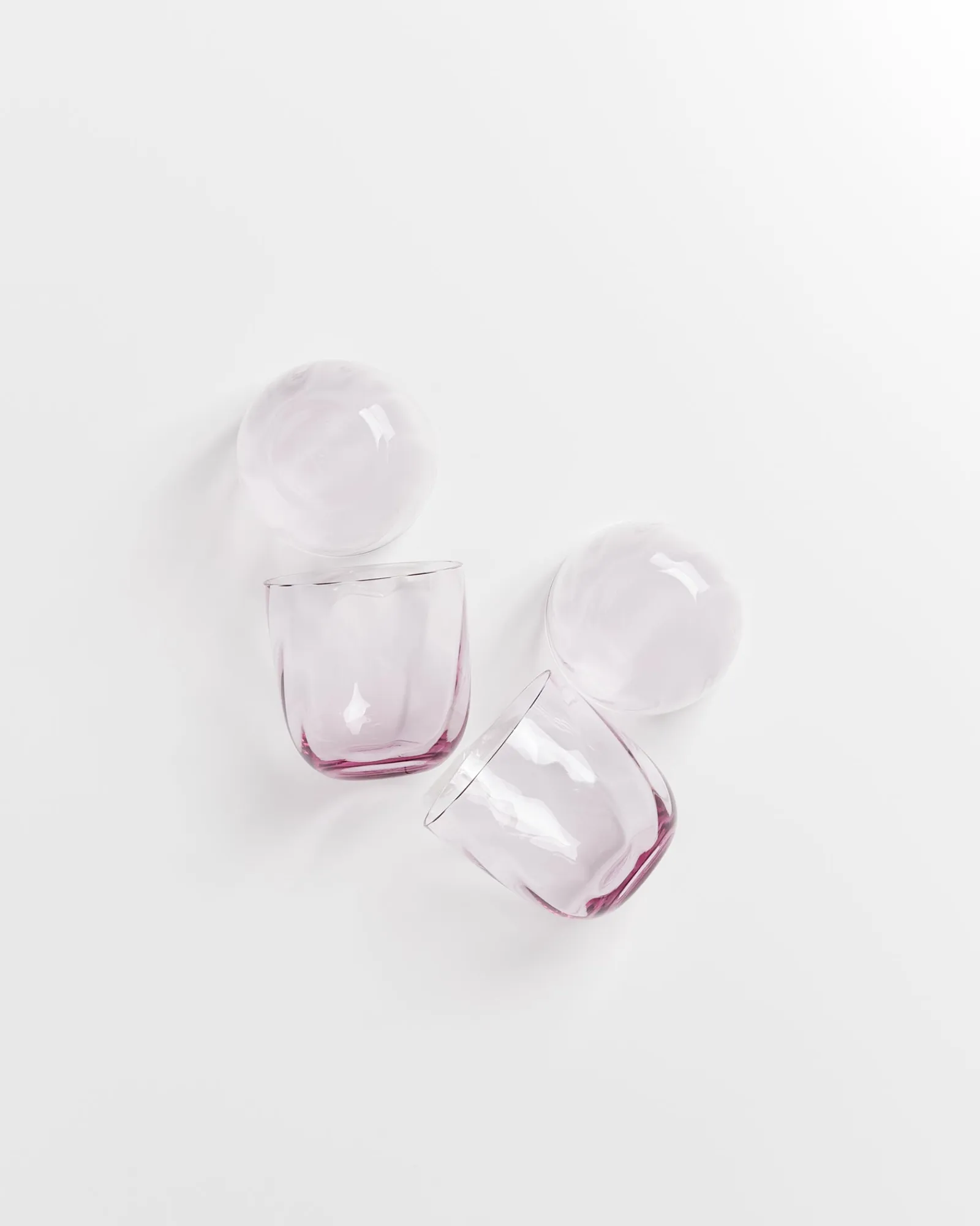 New Calma - Set of 4 glass small swirl Kleine Gläser