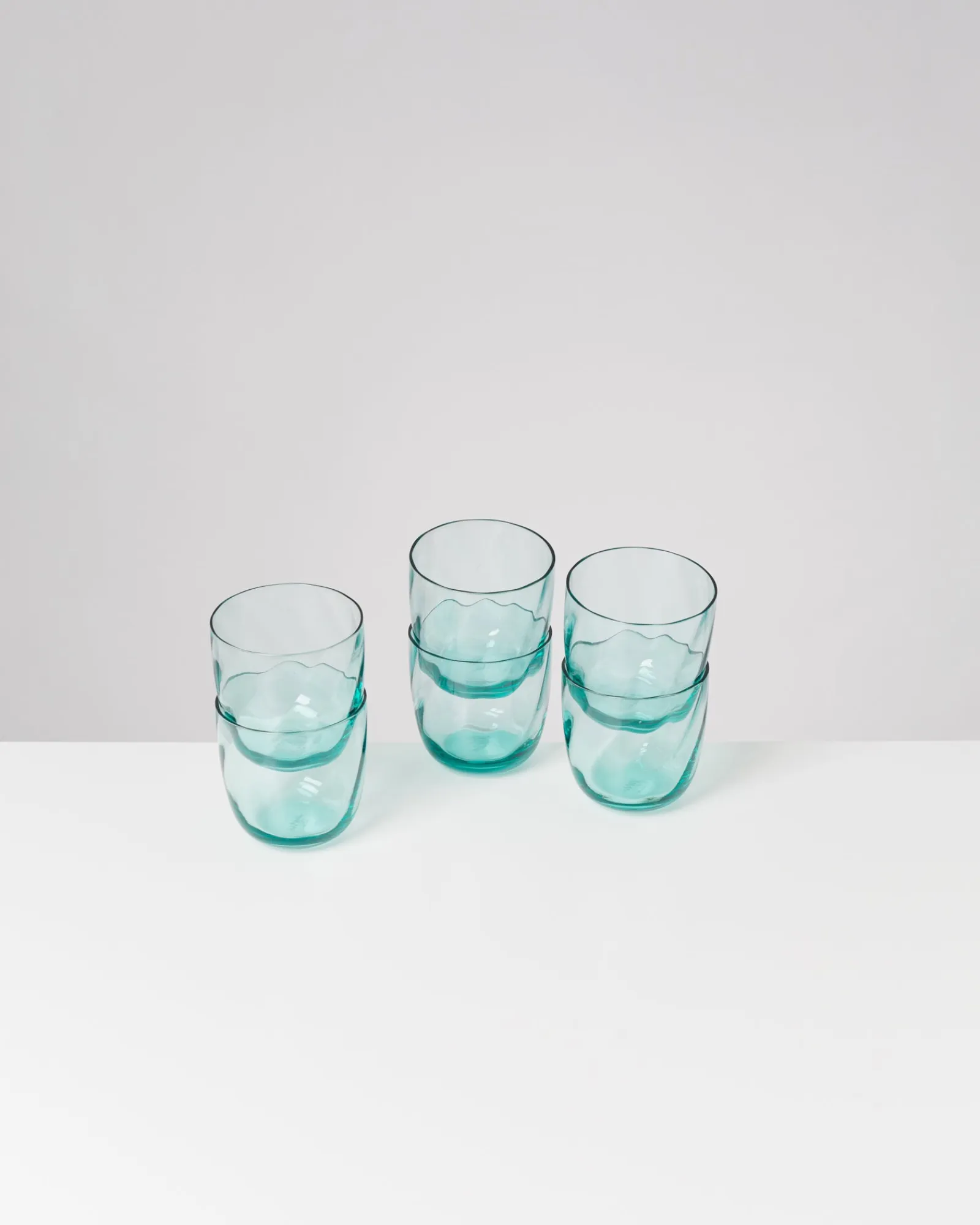Online Calma - Set of 6 small glass swirl Kleine Gläser