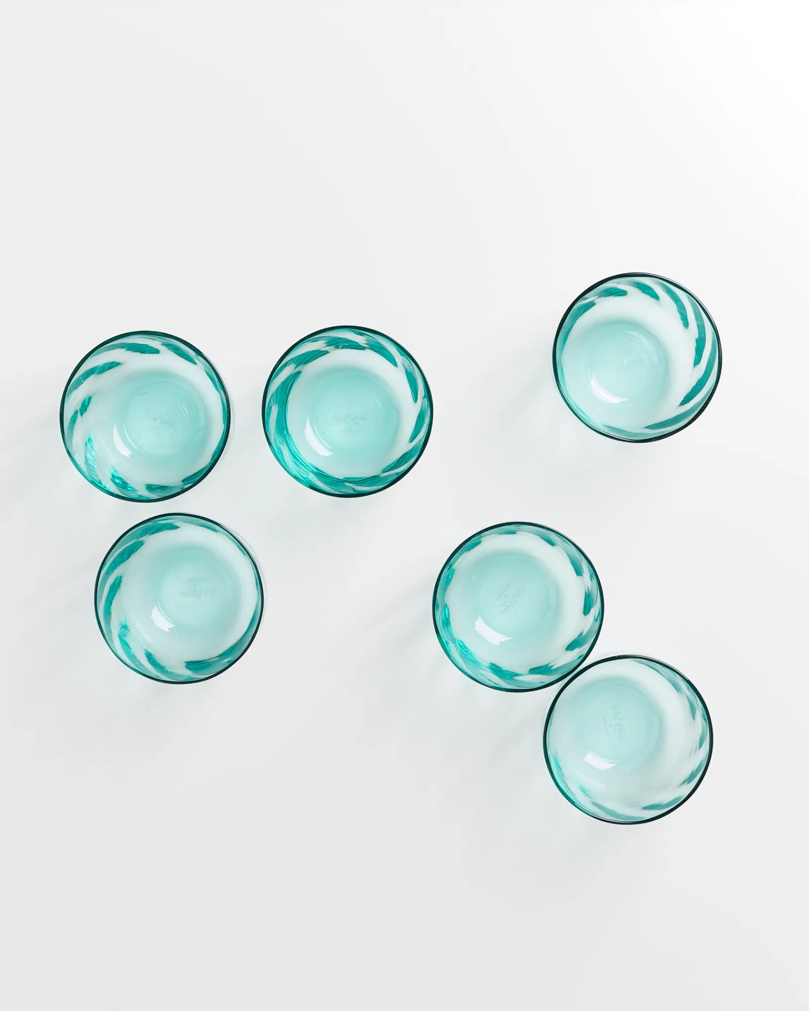 Online Calma - Set of 6 small glass swirl Kleine Gläser