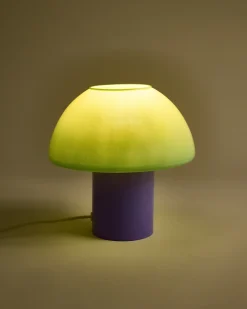 Clearance Cogumelo - Glass lamp mint lilac Tischlampen Aus Glas