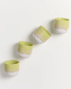 Coimbra - Set of 4 Espressocups lime lilac Espressobecher|Becher-Sets