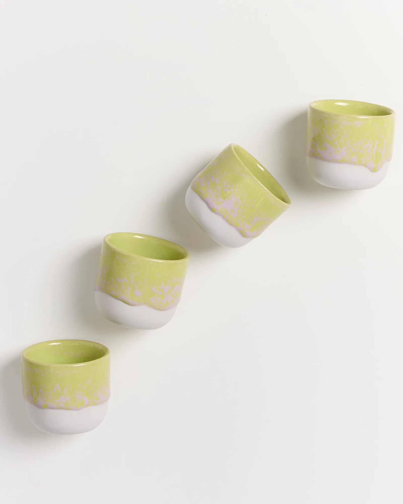 Coimbra - Set of 4 Espressocups lime lilac Espressobecher|Becher-Sets