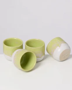 Coimbra - Set of 4 Espressocups lime lilac Espressobecher|Becher-Sets