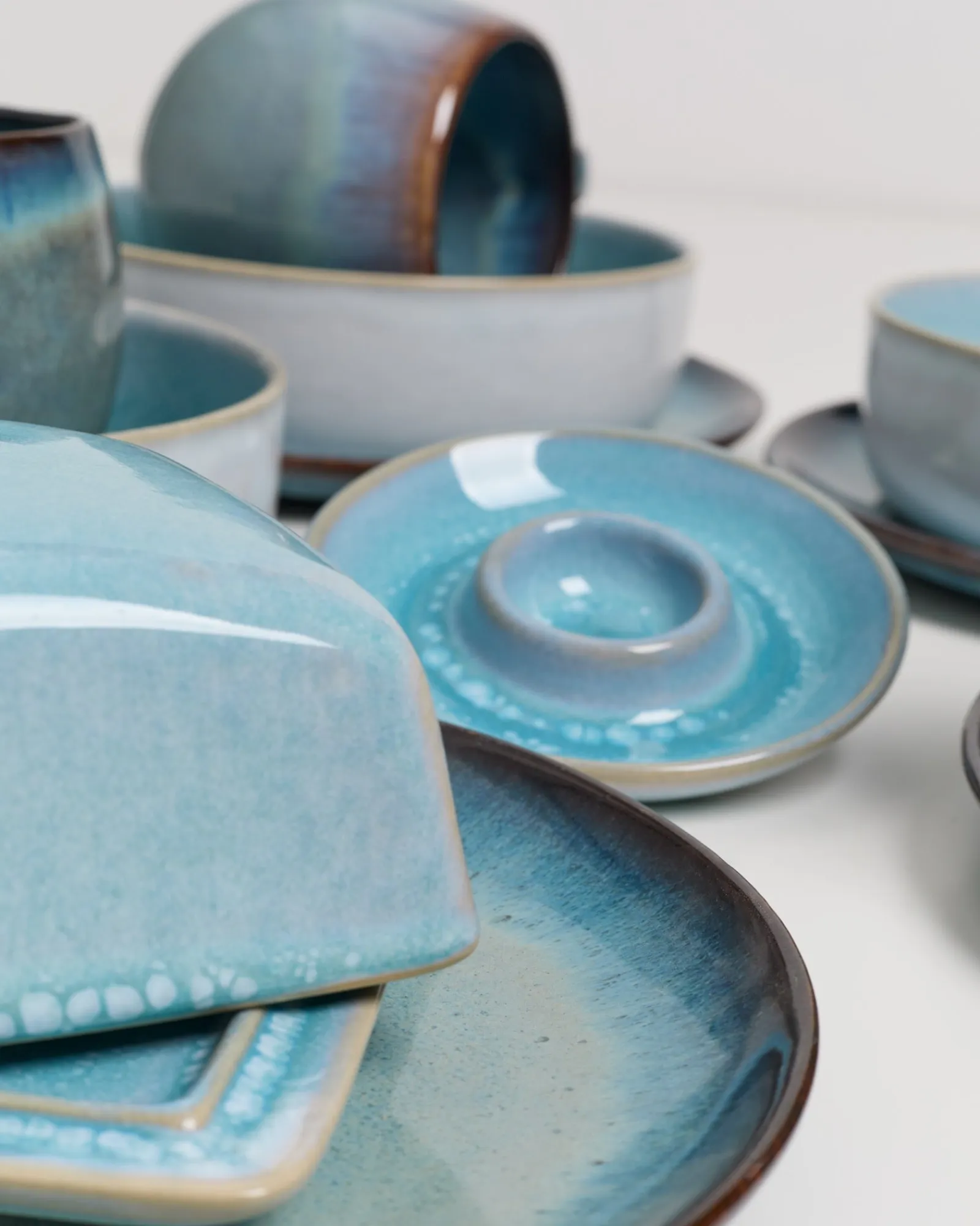 Best Geschirr-Set Blue Horizon aqua grünblau 9-teilig Geschirrset Für 2 Personen|Mix & Match Sets %
