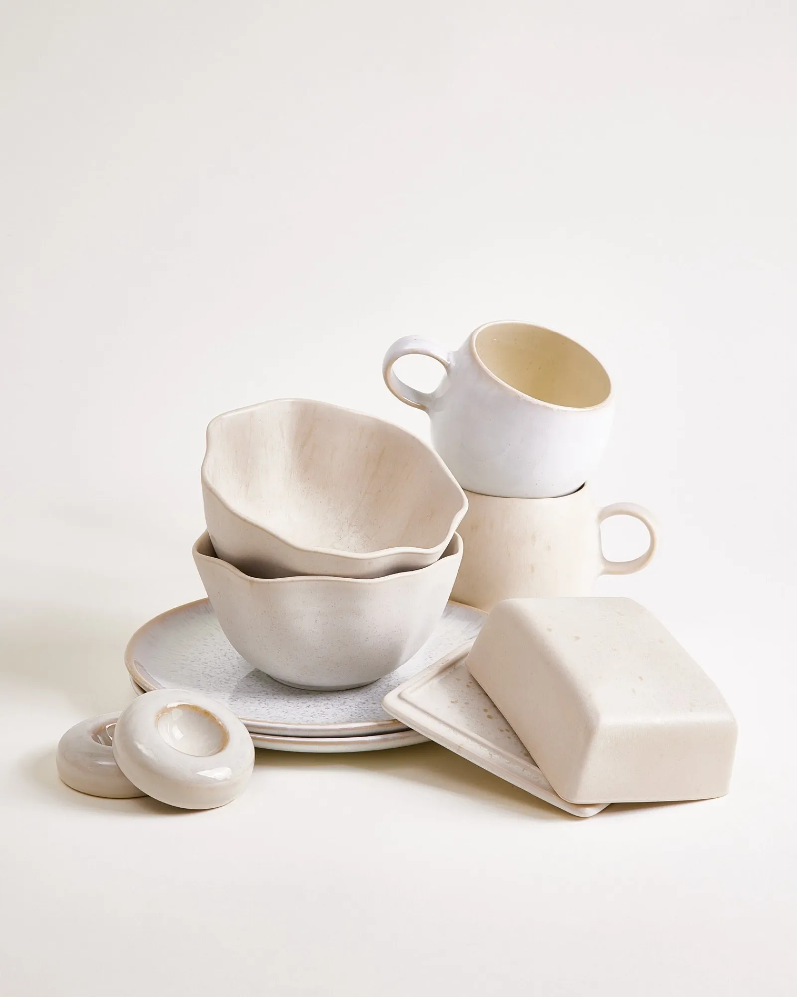 Geschirr-Set Morning Sands sand 9-teilig Geschirrset Für 2 Personen|Mix & Match Sets %