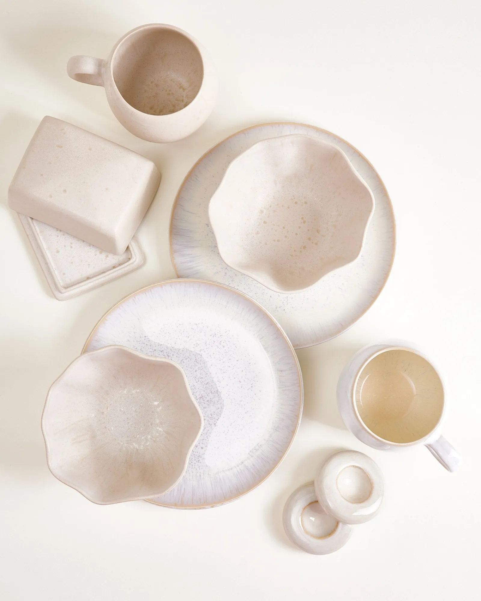 Geschirr-Set Morning Sands sand 9-teilig Geschirrset Für 2 Personen|Mix & Match Sets %