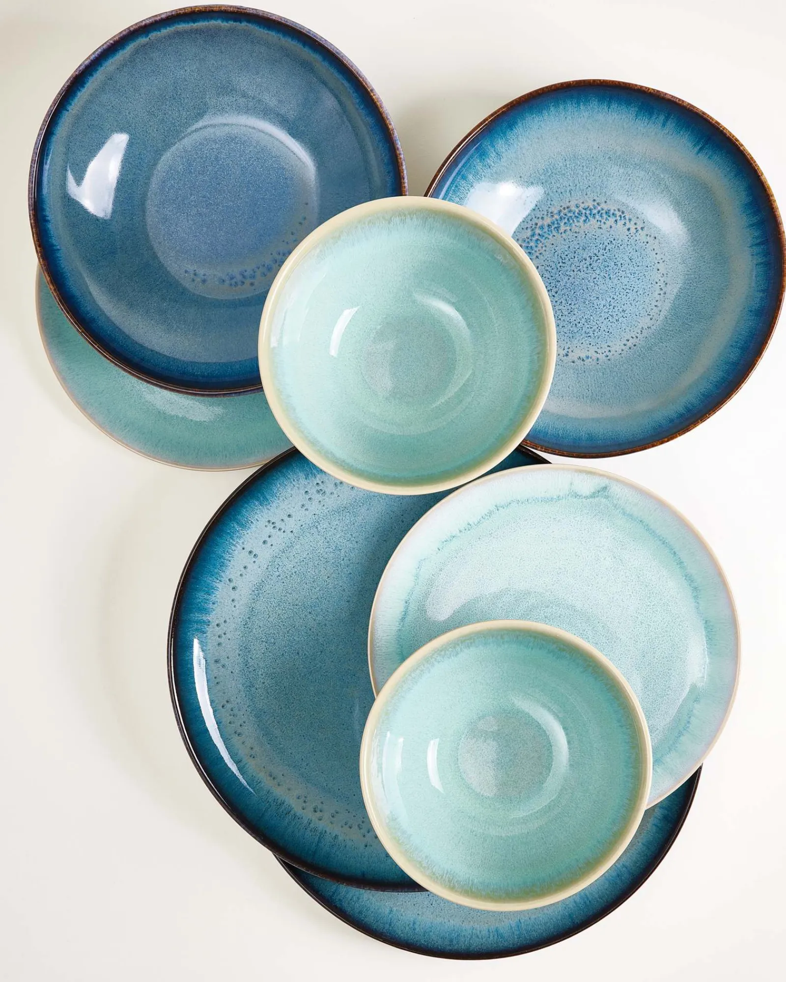 Discount Geschirr-Set Ocean Vibes grünblau mint 16-teilig Mix & Match Sets %|Geschirrset Für 4 Personen