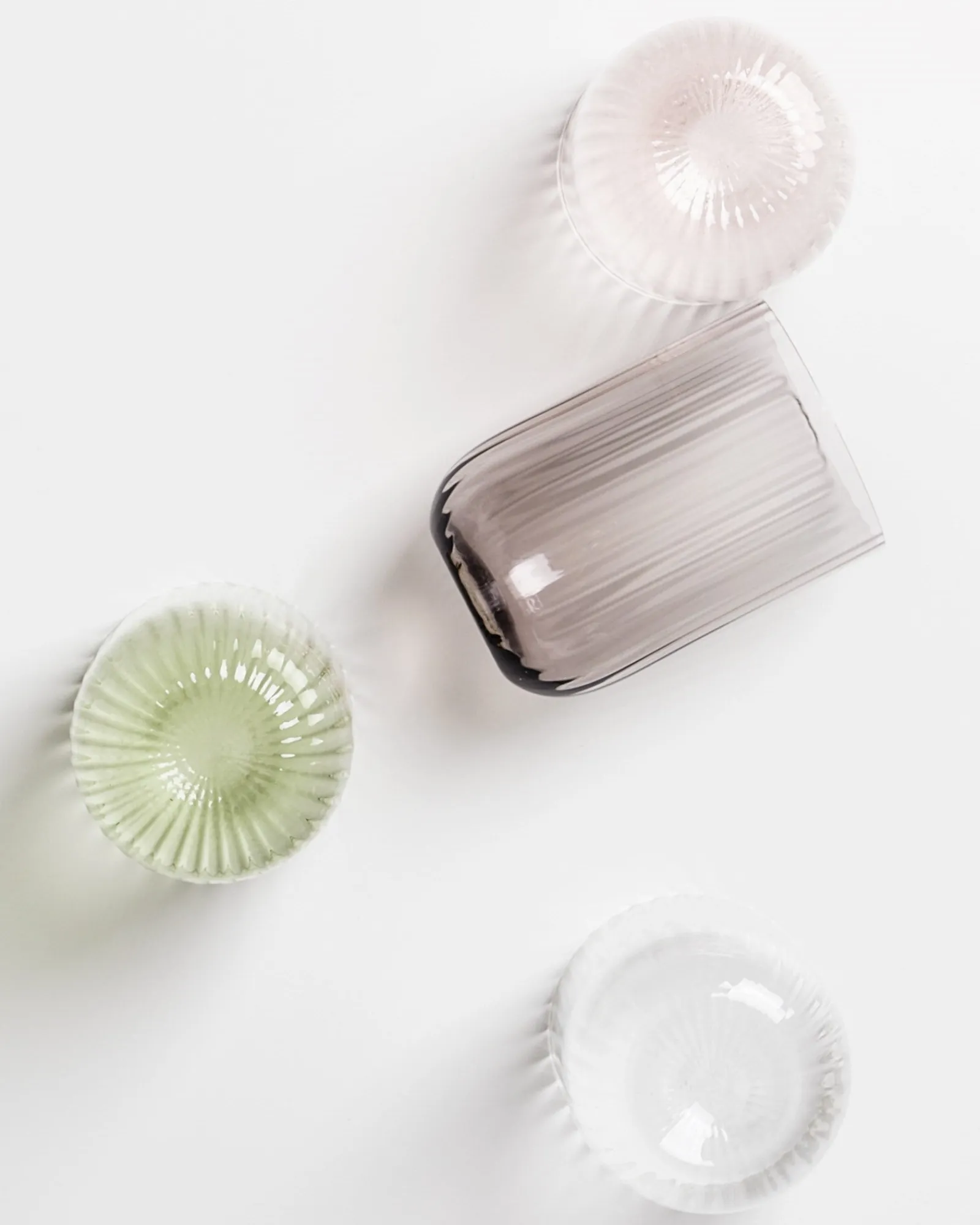 Best Joia Glas klein riffled Blush Spark 4er-Set Große Gläser