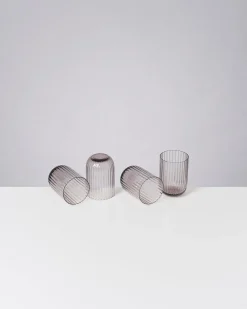 New Joia Glas klein riffled Gläser Sets %|Große Gläser
