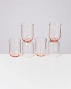 New Joia Glas klein riffled Gläser Sets %|Große Gläser
