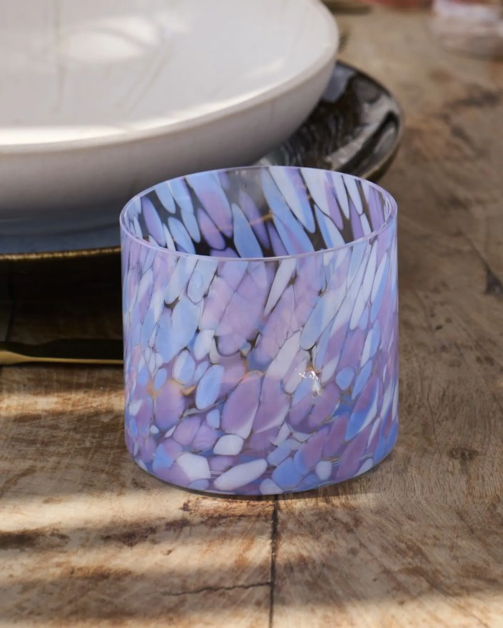 Best Joia - Glass small drops blue lilac Kleine Gläser
