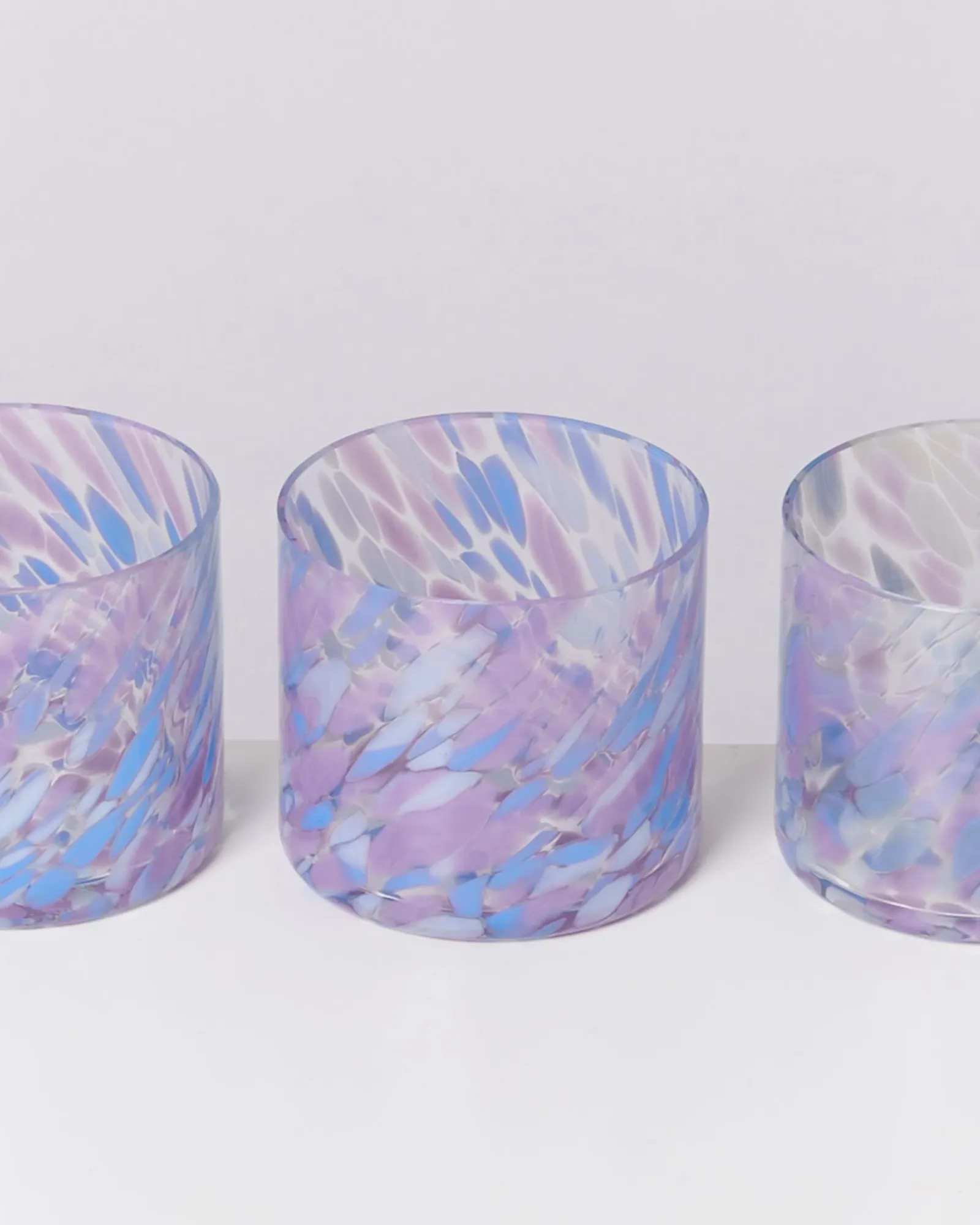 Best Joia - Glass small drops blue lilac Kleine Gläser