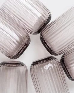 Joia - Set of 6 glass riffled Gläser Sets %