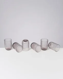 Joia - Set of 6 glass riffled Gläser Sets %