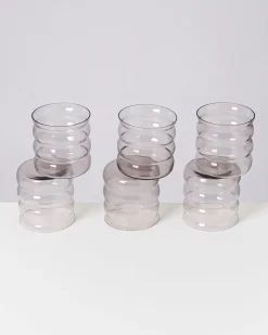 Clearance Joia - Set of 6 glass small bubble amethyst Gläser Sets %|Kleine Gläser