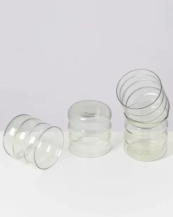Online Joia - Set of 4 glass small bubble Kleine Gläser