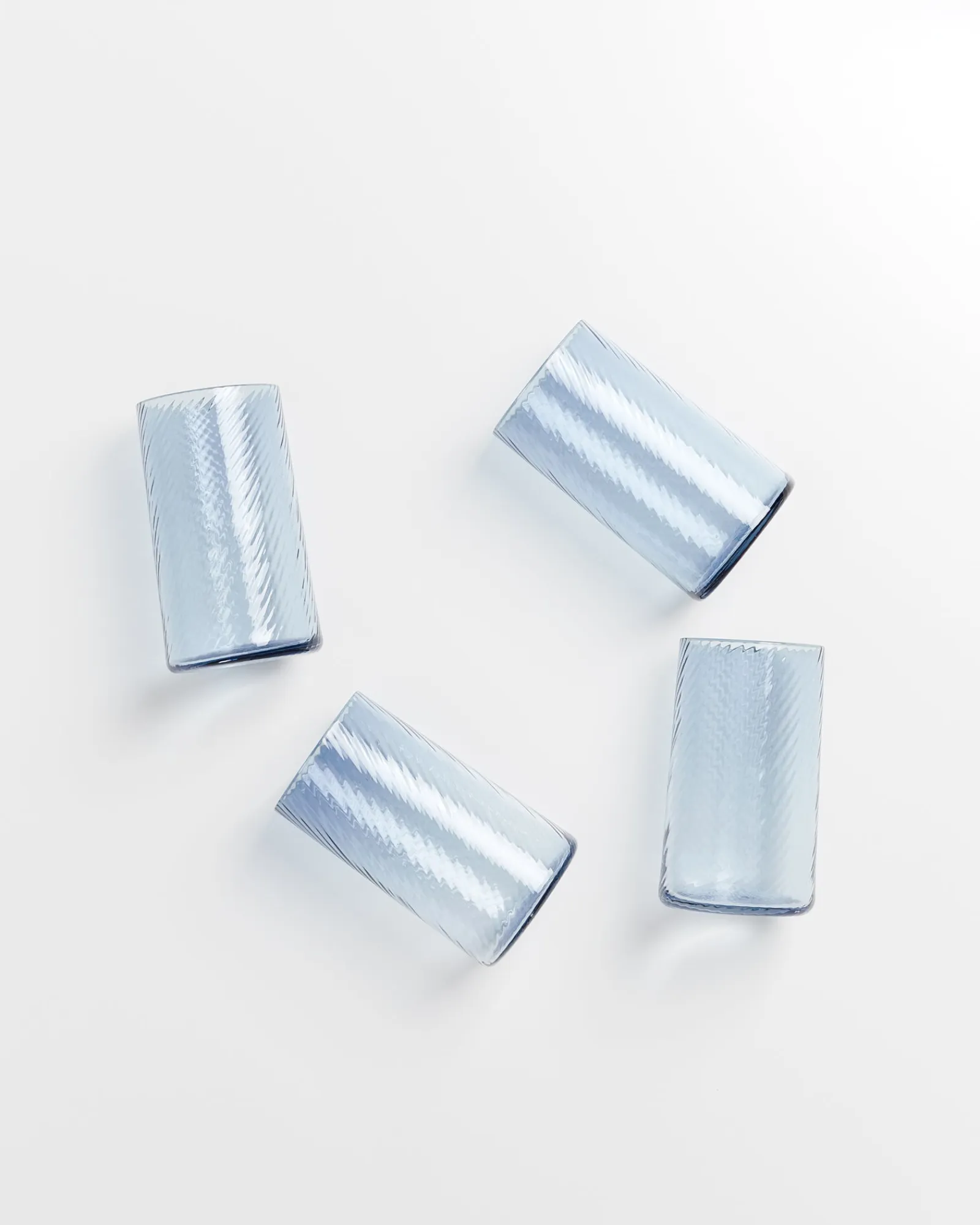 Discount Leiria - Set of 4 glass riffled Große Gläser
