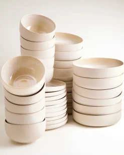 Hot Lorosa Geschirr-Set modern sand 40-teilig Geschirrset Für 10 Personen|Neuheiten