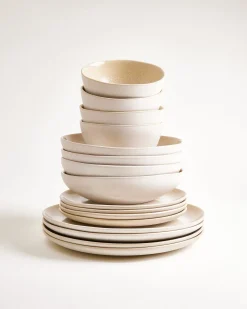 Outlet Lorosa Geschirr-Set sand 16-teilig Geschirrset Für 4 Personen
