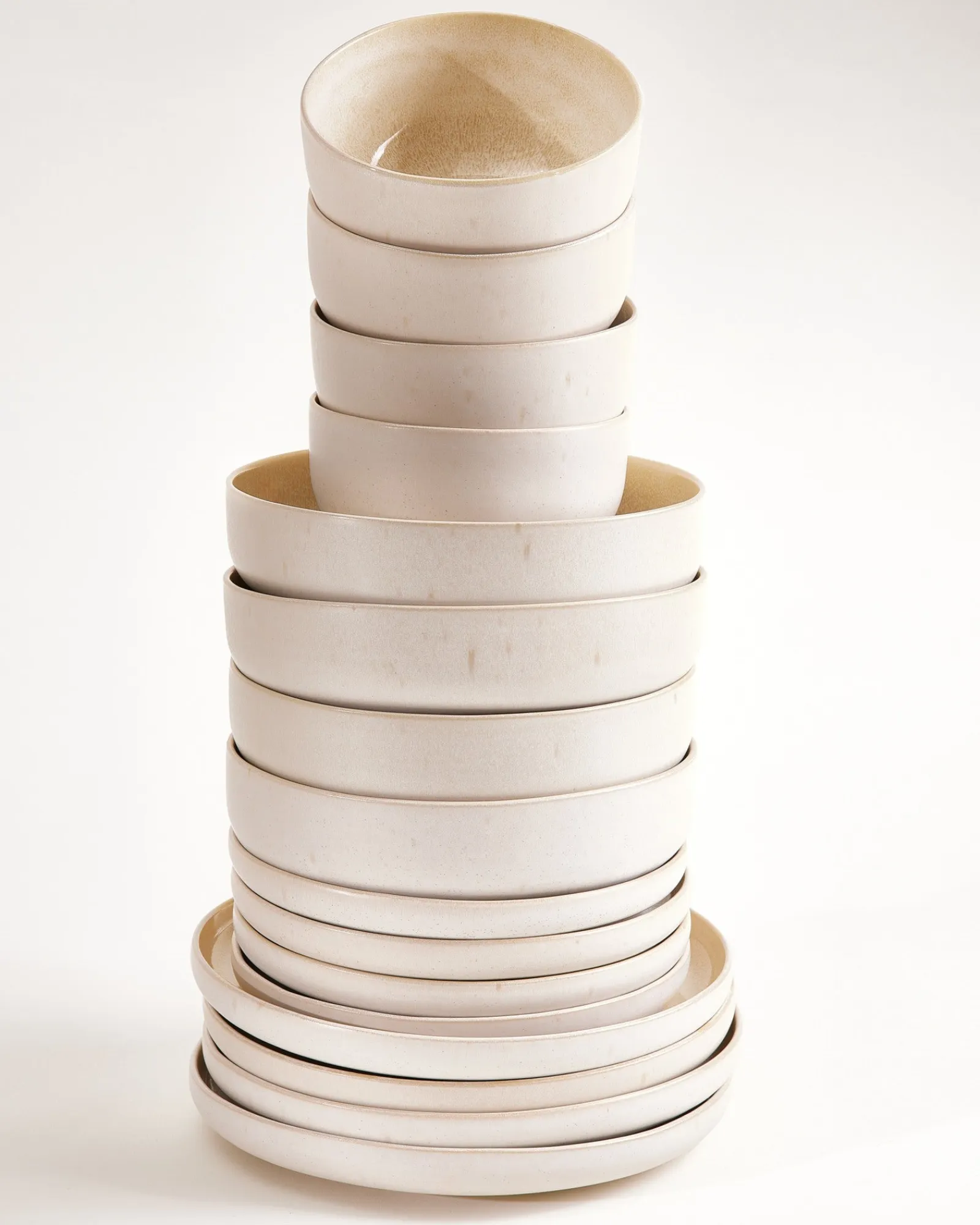 Sale Lorosa - Tableware set modern sand 16 pieces Neuheiten