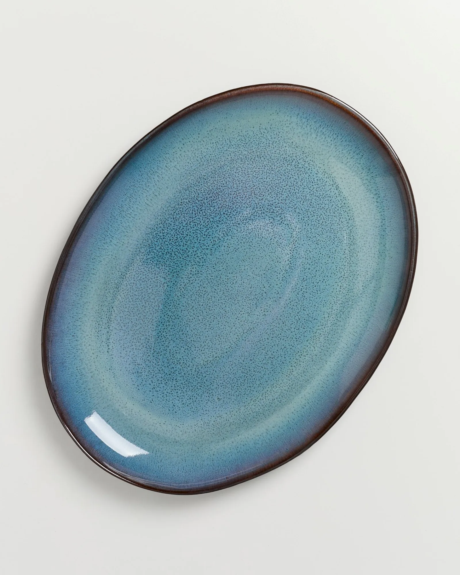Madeira Servierplatte L oval grünblau Servierplatten