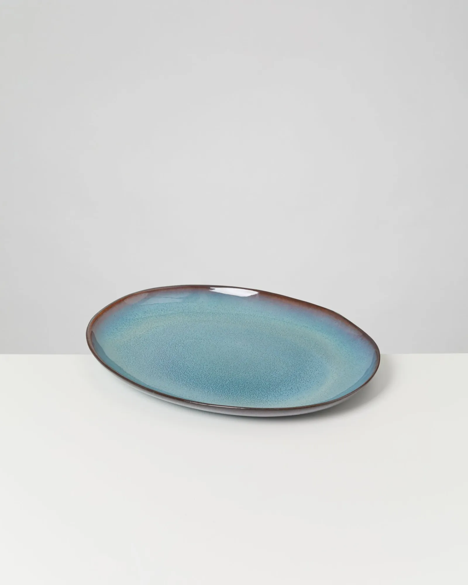 Madeira Servierplatte L oval grünblau Servierplatten