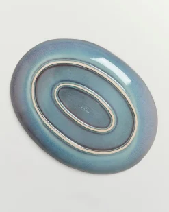 Madeira Servierplatte L oval grünblau Servierplatten