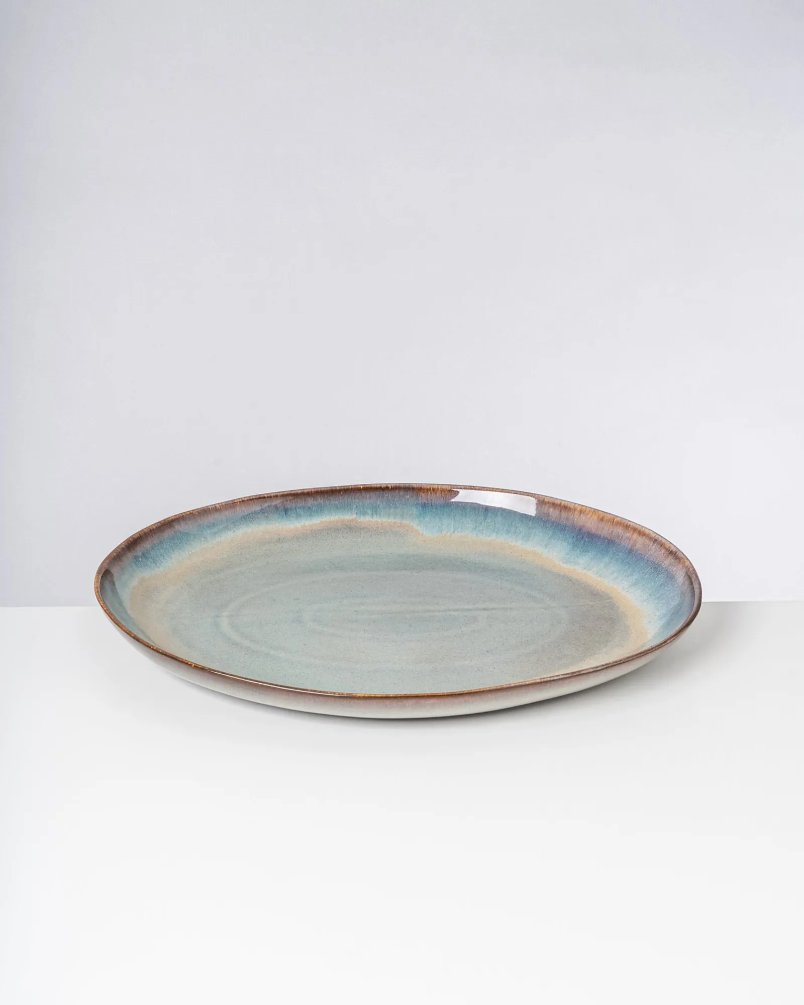 Madeira Servierplatte XL oval grünblau Servierplatten