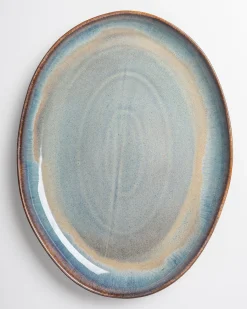 Madeira Servierplatte XL oval grünblau Servierplatten
