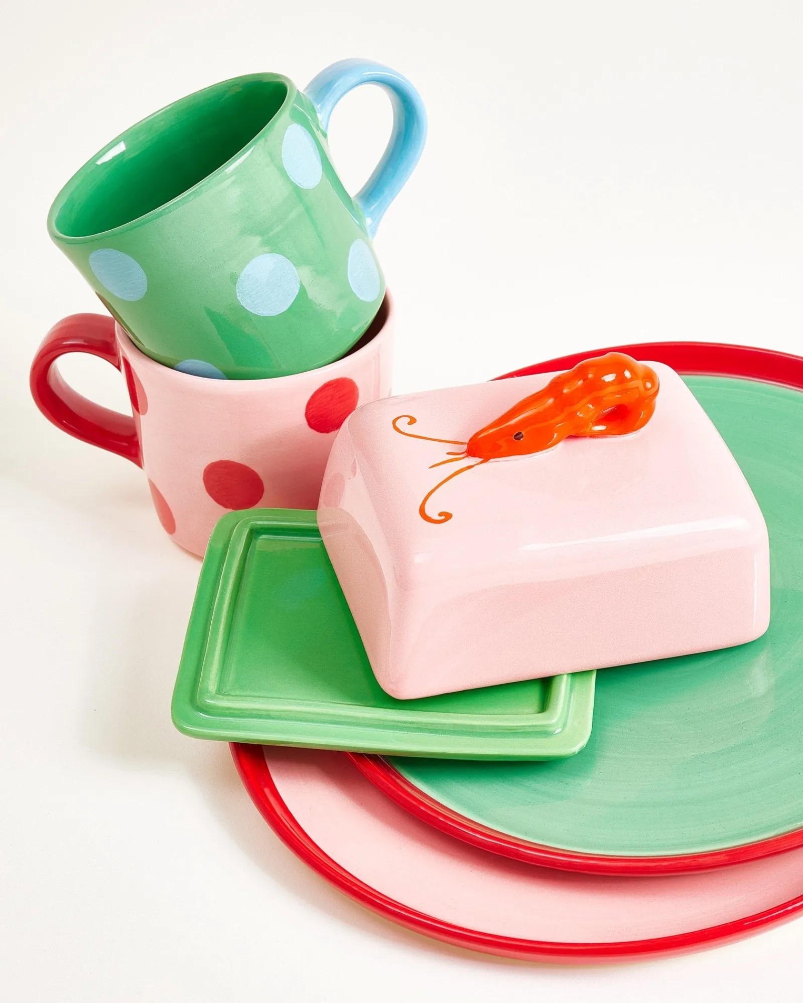 Best MaM x Isis Maria Geschirr-Set Shrimp Dot 5-teilig Mix & Match Sets %