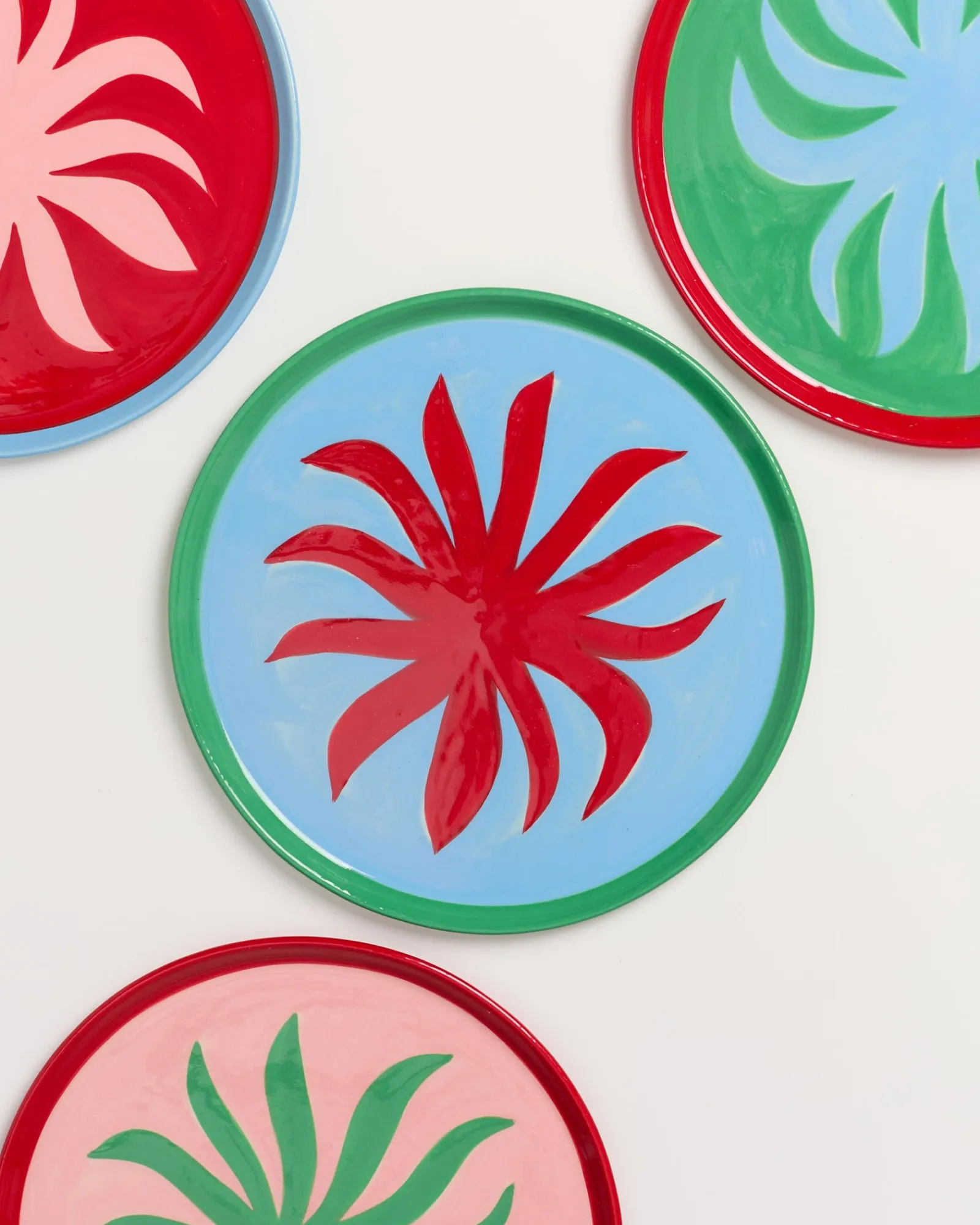 Hot MaM x Isis Maria Teller klein Palm 4er-Set Teller-Sets %