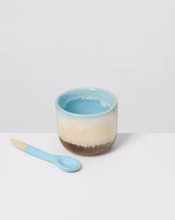 Discount MaM x Mälzer&Fu Affogato cup & spoon light blue brown Kleine Becher