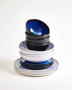 Outlet Melides Geschirr-Set deepseablue stoneblue 16-teilig Geschirrset Für 4 Personen|Mix & Match Sets %