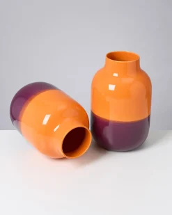 Best Nuno vase L - orange darklilac Große Vasen