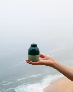 New Nuno Vase S darkgreen sage Kleine Vasen