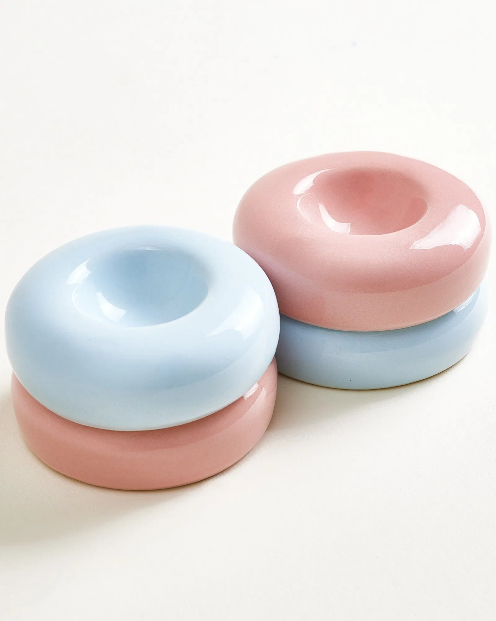 Outlet Seia Egg Cups, Light Pink and Light Blue, Set of 4 Neuheiten