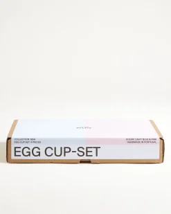 Outlet Seia Egg Cups, Light Pink and Light Blue, Set of 4 Neuheiten