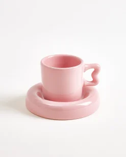 Best Seia Espressotasse & Espressountertasse Herz Espressotassen